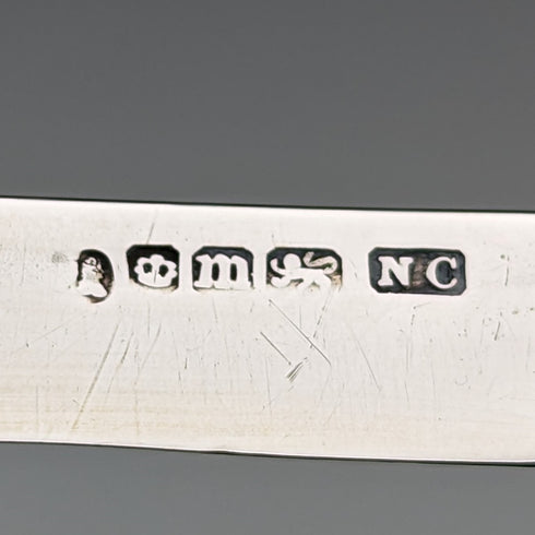 1834年 英国アンティーク 白蝶貝ハンドル 純銀ブレード ペンナイフ Nathaniel Creswick